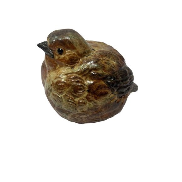 Vintage Pair 1970’s Japanese Otagiri Ceramic Stoneware Quail Bird Figurines - Picture 7 of 9